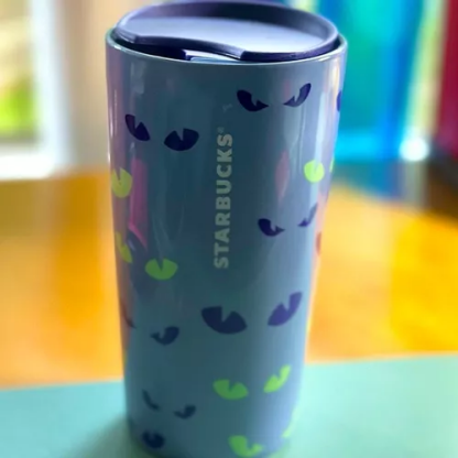 Vaso Cerámica Starbucks Morado Halloween 2022 Ojos Brilla - Image 2
