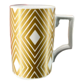 Taza Cerámica Starbucks Blanca Gold 2013 By Rossana Alemania