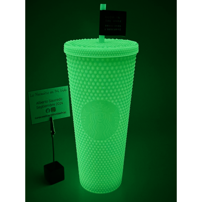 Vaso Studded Starbucks Lemongrass Halloween 2022 Glow Dark - Image 3